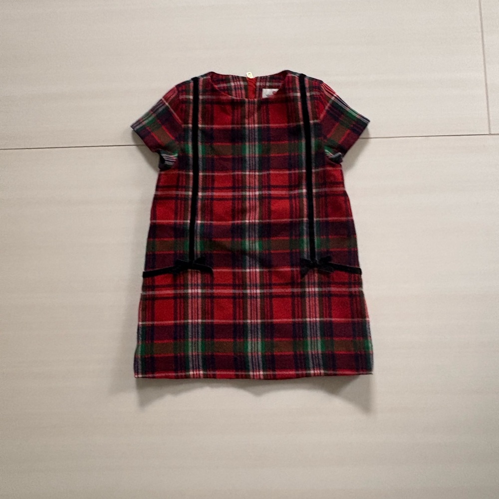 Vineyard Vines Tartan Dress with Bows and Zipper